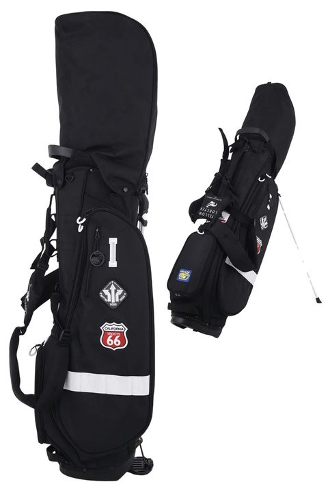【数量限定生産】 STAND CADDY BAG /  オリジナルワッペン スタンド式キャディバッグ (ブラック)