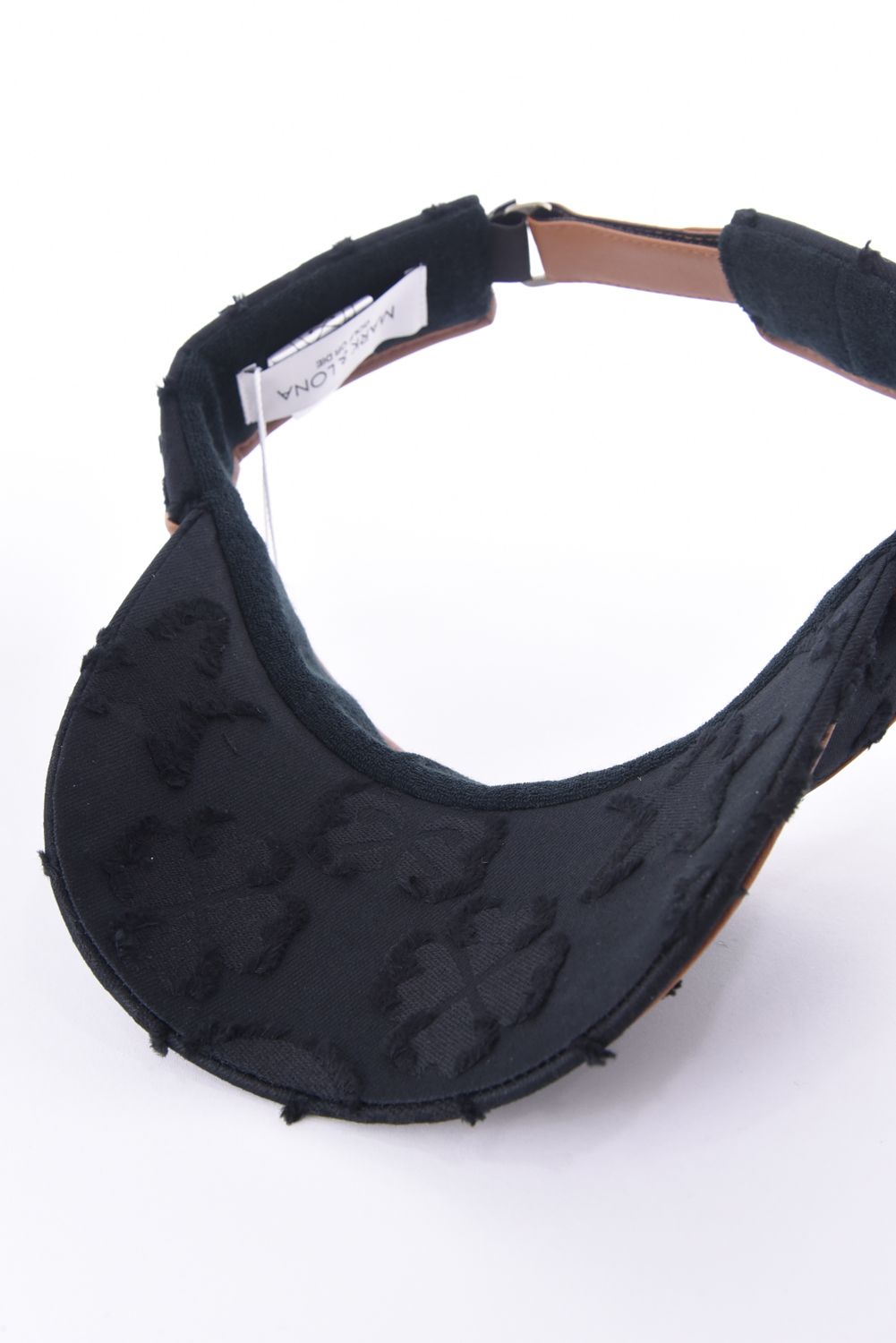 【26SS】 IMPERIAL CUT JACQUARD VISOR / 3Dモノグラム生地 レザーパイピング サンバイザー (ブラック)