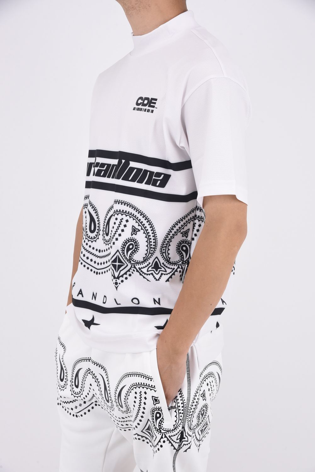 MARK&LONA♡ CD10-EMNT ロゴ オーバーサイズ モックネックT MARK&LONA - 【CODE COLLECTION】 CD10-EMNT / CDEビッグロゴ