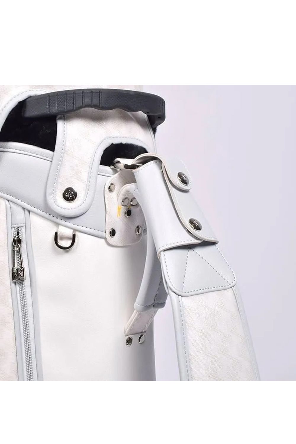 【26SS】【銀行振込・代金引換不可】【返品・交換不可】 PAVO (パーヴォー) / ブランドオリジナルテキスタイル スタンドキャディバッグ (モノホワイト)*