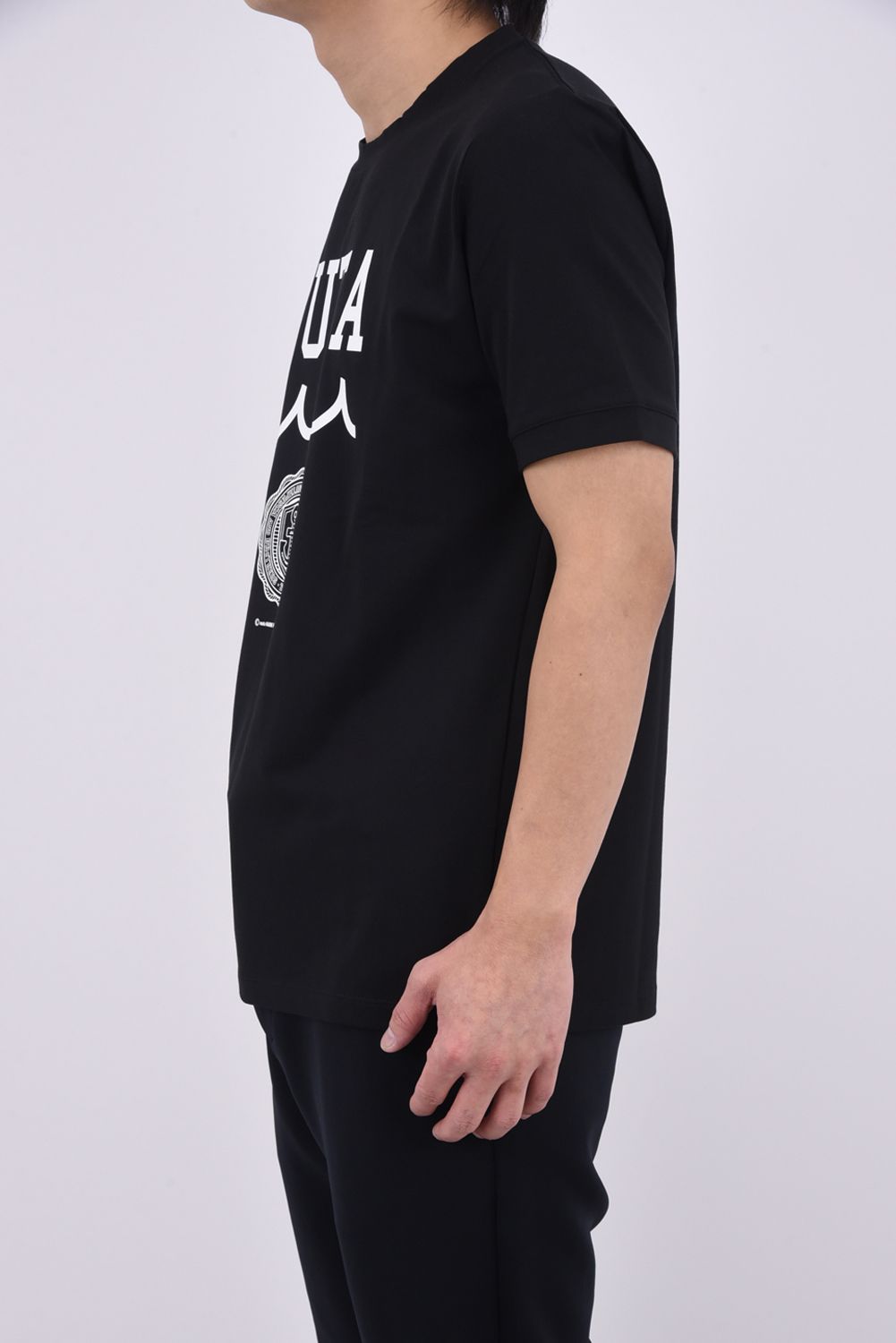 【26SS】 COLLEGE LOGO STRETCH T-SHIRTS / カレッジロゴ Tシャツ (ブラック)