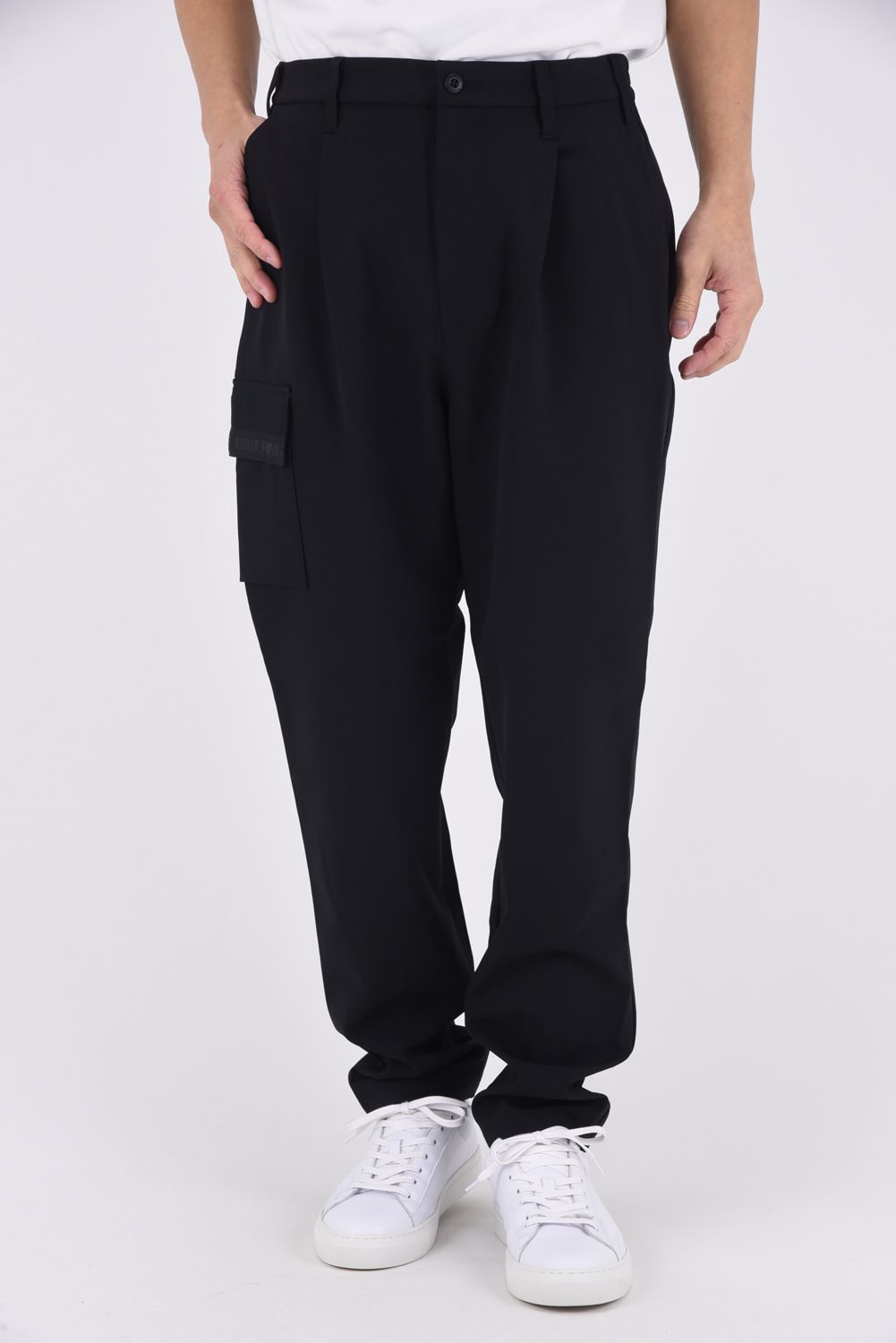 【26SS】 CE MEN'S NYLON WIDE TAPERED CARGO PANTS / ナイロン ワイド テーパード カーゴパンツ (ブラック)