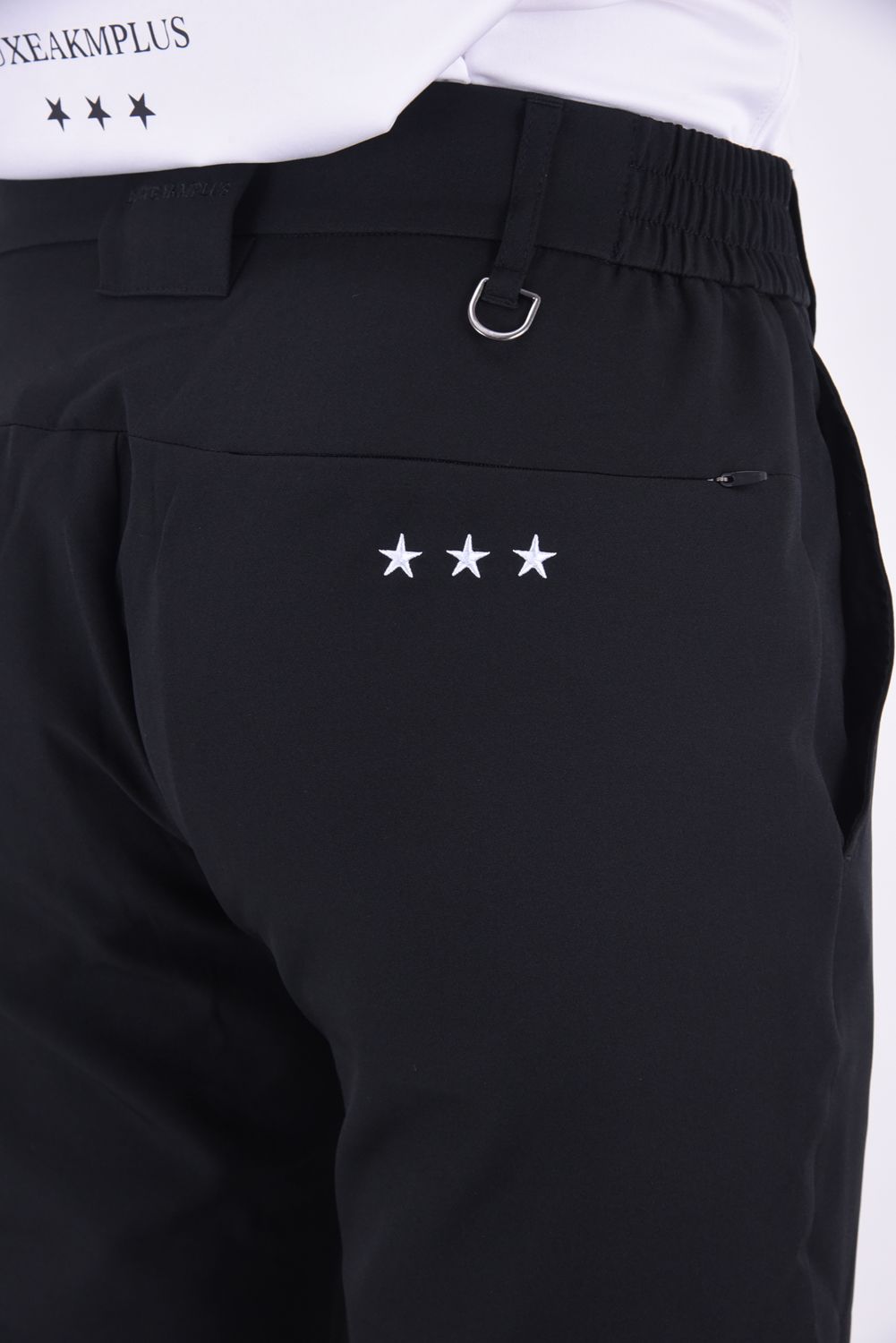 TRACK LONG PANTS / トラックロゴ ストレッチ ロングパンツ (ブラック)