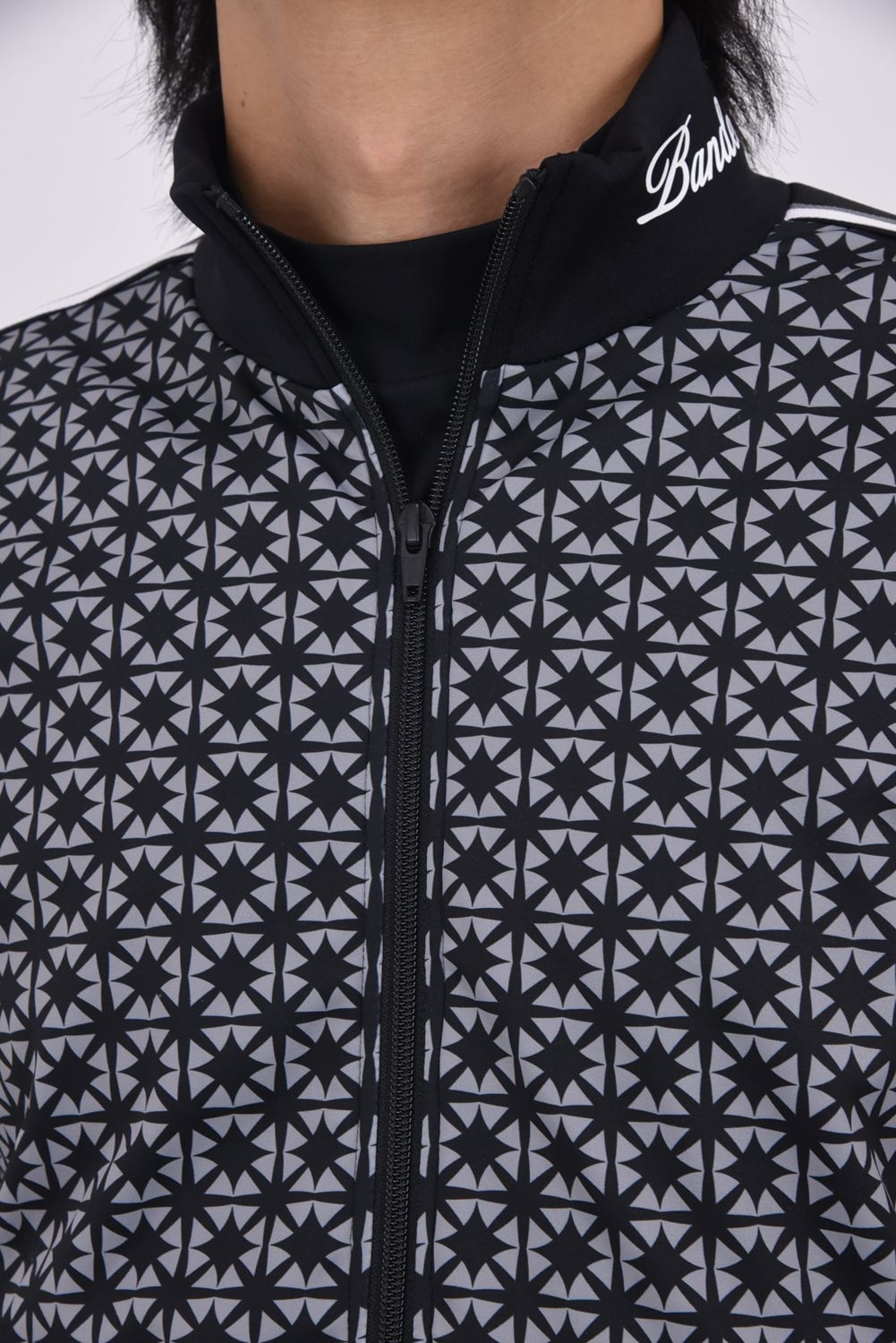 【25AW】 ALLOVER SWITCH LINE BLOUSON / オクタスロゴ サイドライン ジップアップブルゾン (ブラック)