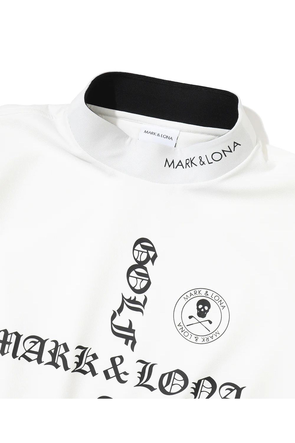 【26SS】 CROCE WAFFLE MOCK NECK TEE / ナイロンワッフル ブラックレターロゴ モックネックTシャツ (ホワイト)