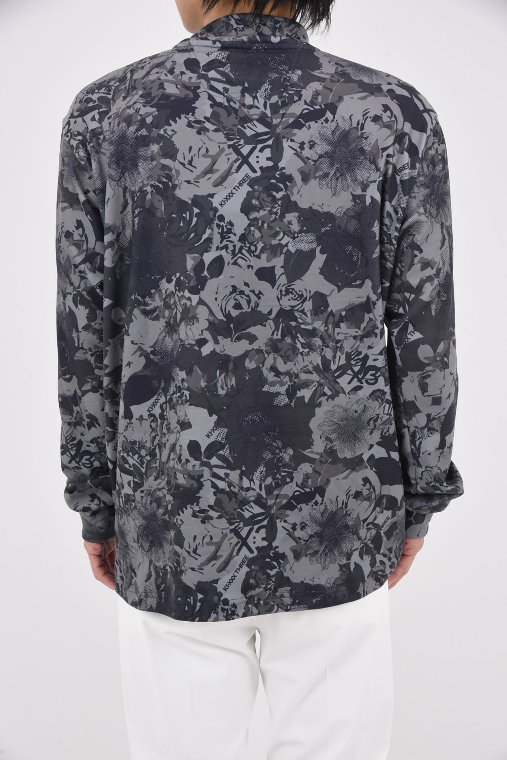 【期間限定ポイント10倍】【25AW】 FLOWER CAMO L/S HIGHNECK / フラワーカモ ロングスリーブ ハイネックTシャツ (グレー)