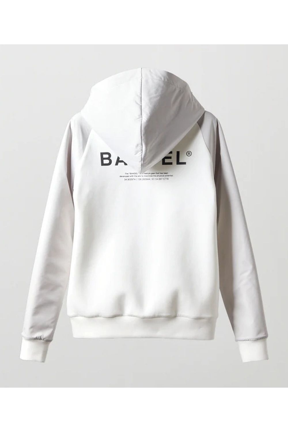 【25AW】【レディース】 SWITCH RAGLAN SLEEVE ZIP HOODIE / ボンディング素材 ラグランスリーブ ハイネックジップフーディー (ホワイト)