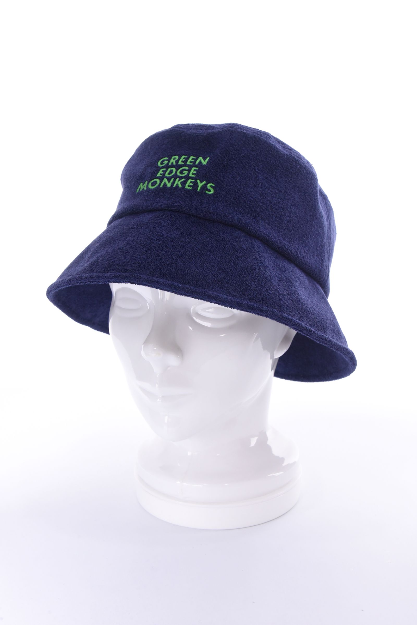 【26SS】 BUCKET HAT / パイル生地 ブランドロゴ刺繍 バケットハット (ネイビー)