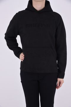 【レディース】WOMENS SUEDE HOODIE / ブランドロゴ スウェード パーカー (ブラック)