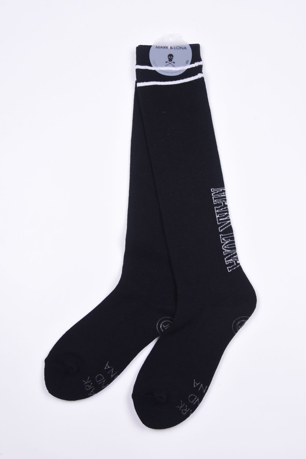 【26SS】【レディース】【T-LINE】 CONTOUR VENT TECH HIGH SOCKS / 配色ライン ロゴジャカード ハイソックス (ブラック)