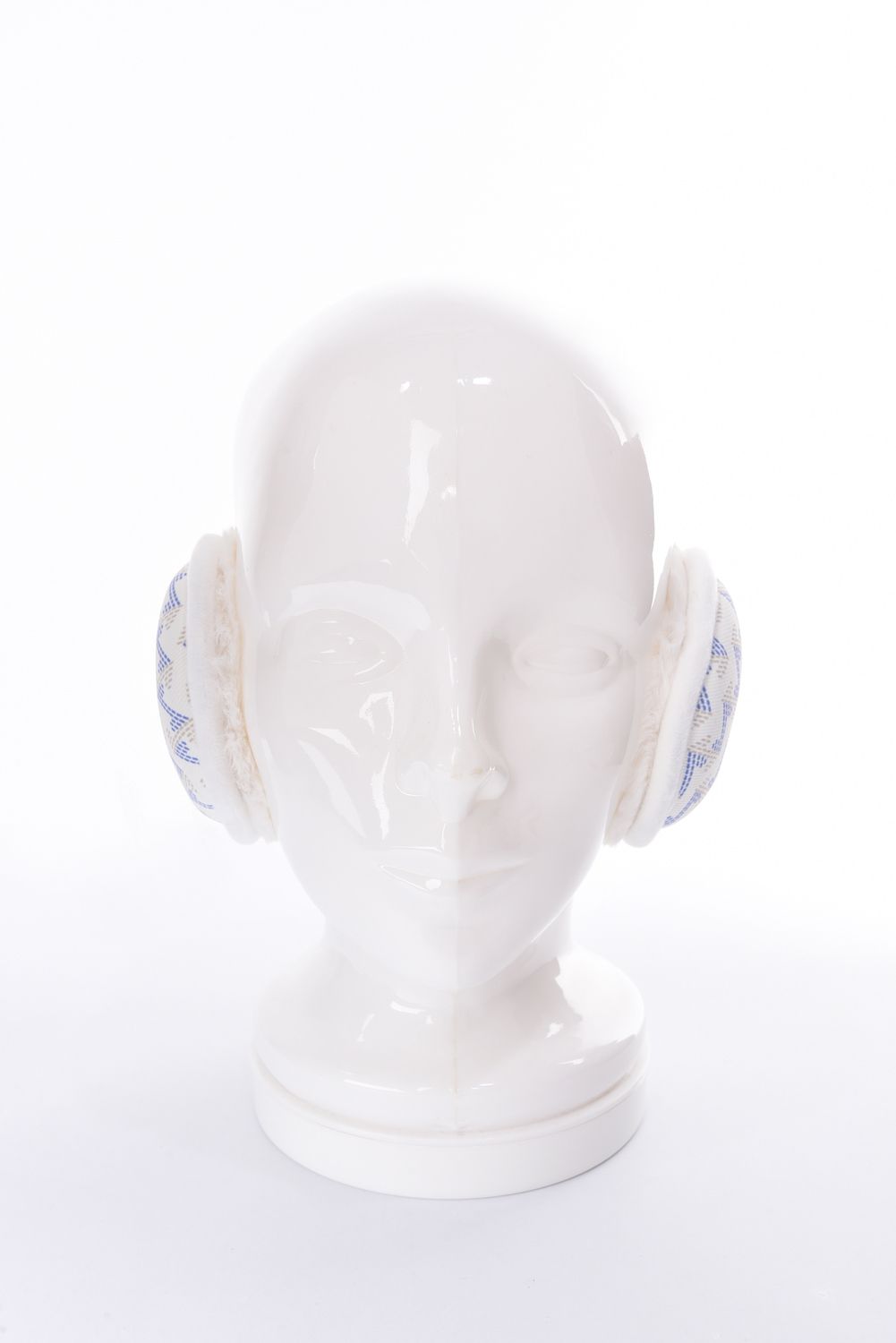 【プレゼント好適品】 GM EARMUFFS / ブランド オリジナルテキスタイル イヤーマフ (ホワイト)*