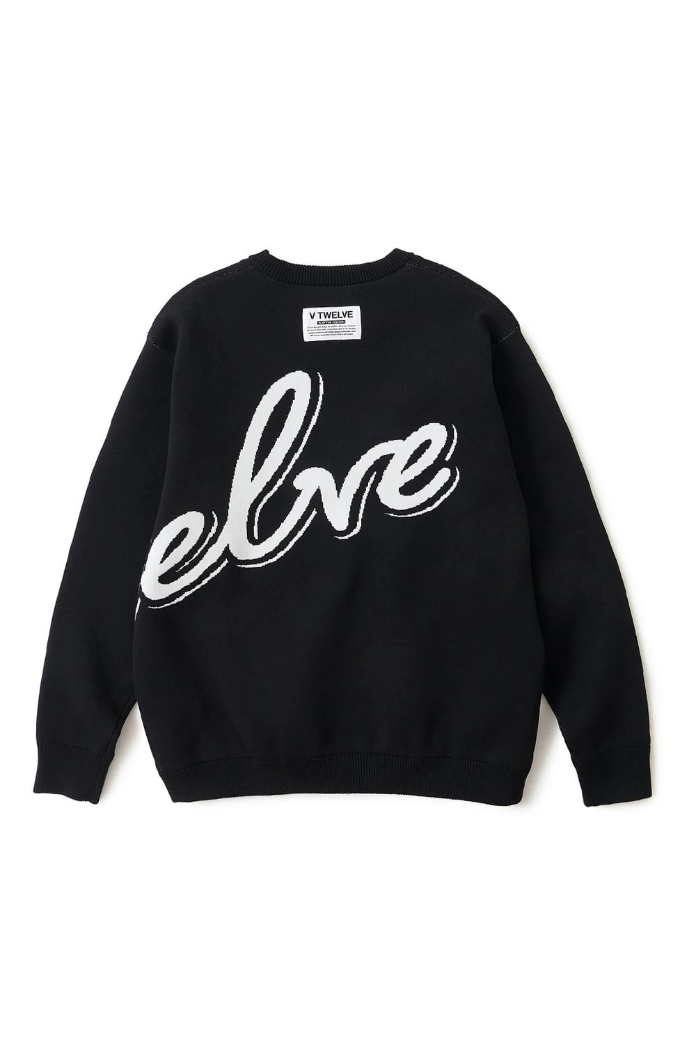 【26AW】 BIG HICKY KNIT / ビッグロゴ 防風裏地付き クルーネックニット (ブラック)