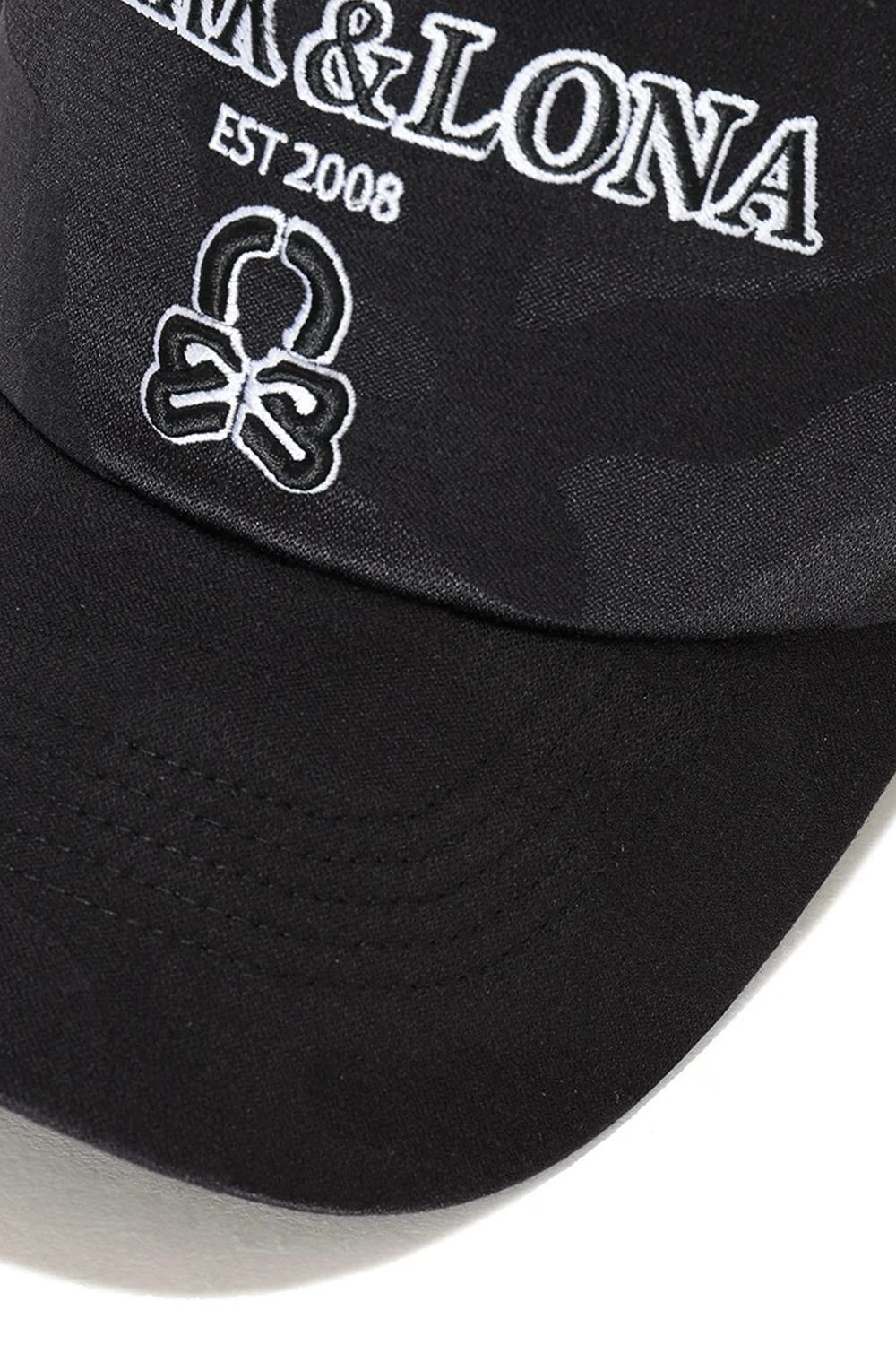 【26AW】 MERCURY CAMO STRETCH CAP / シグネチャーカモ ブランドロゴ刺繍 ストレッチキャップ (ブラック)