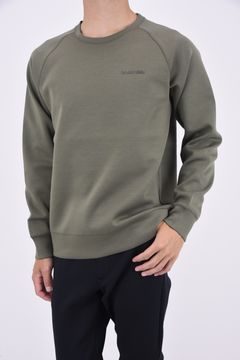 【秋冬仕様】 MENS WARM 3D LOGO CREW NECK / エンボスロゴ ダンボールニット ウォーム クルーネック (アーミーグリーン)