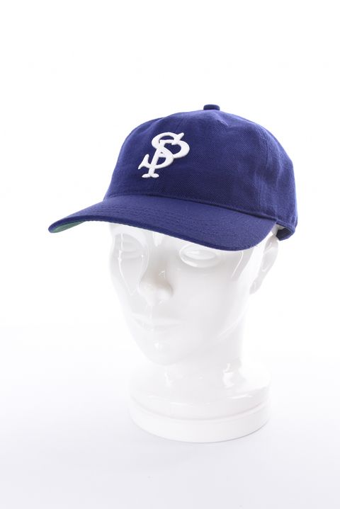 【26AW】 Club Cap / 3Dロゴ刺繍 レザーベルト キャップ (ネイビー)