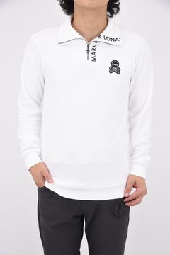 EVER MICRO FLEECE POLO / バックプリント スーパーマイクロフリース ポロシャツ (ホワイト)