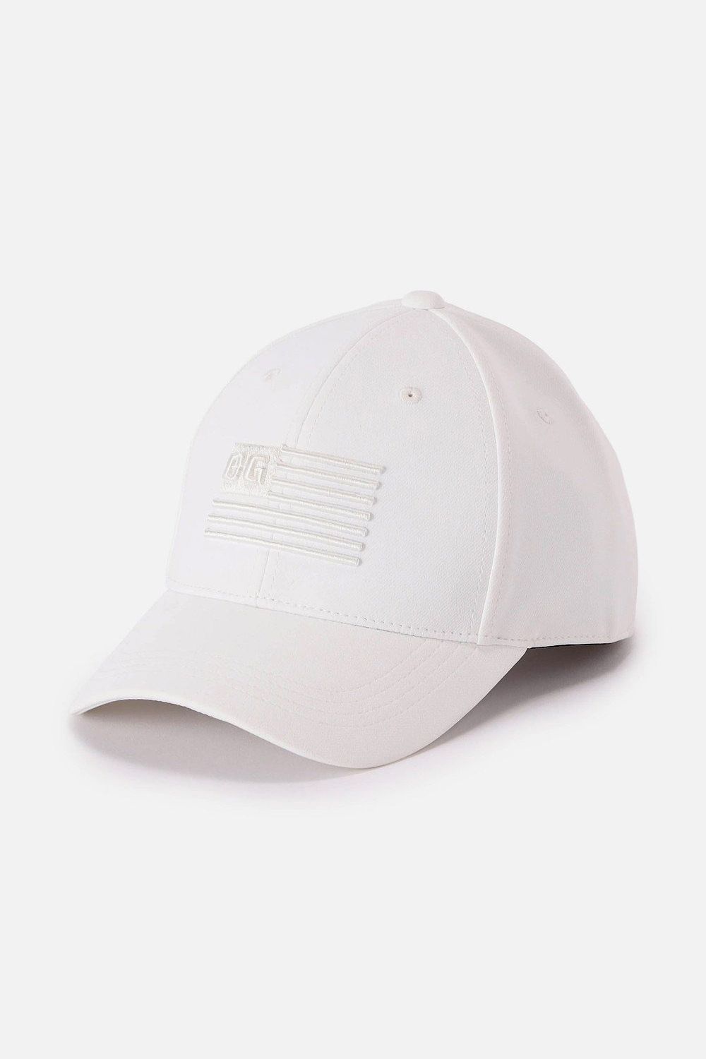 【26AW】 MEN’S BG FLAG CAP / フラッグモチーフ刺繍 キャップ (ホワイト)