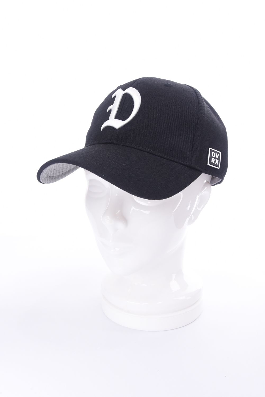 DVRX D Logo Cap / 3Dロゴ刺繍 ベースボールキャップ (ブラック)