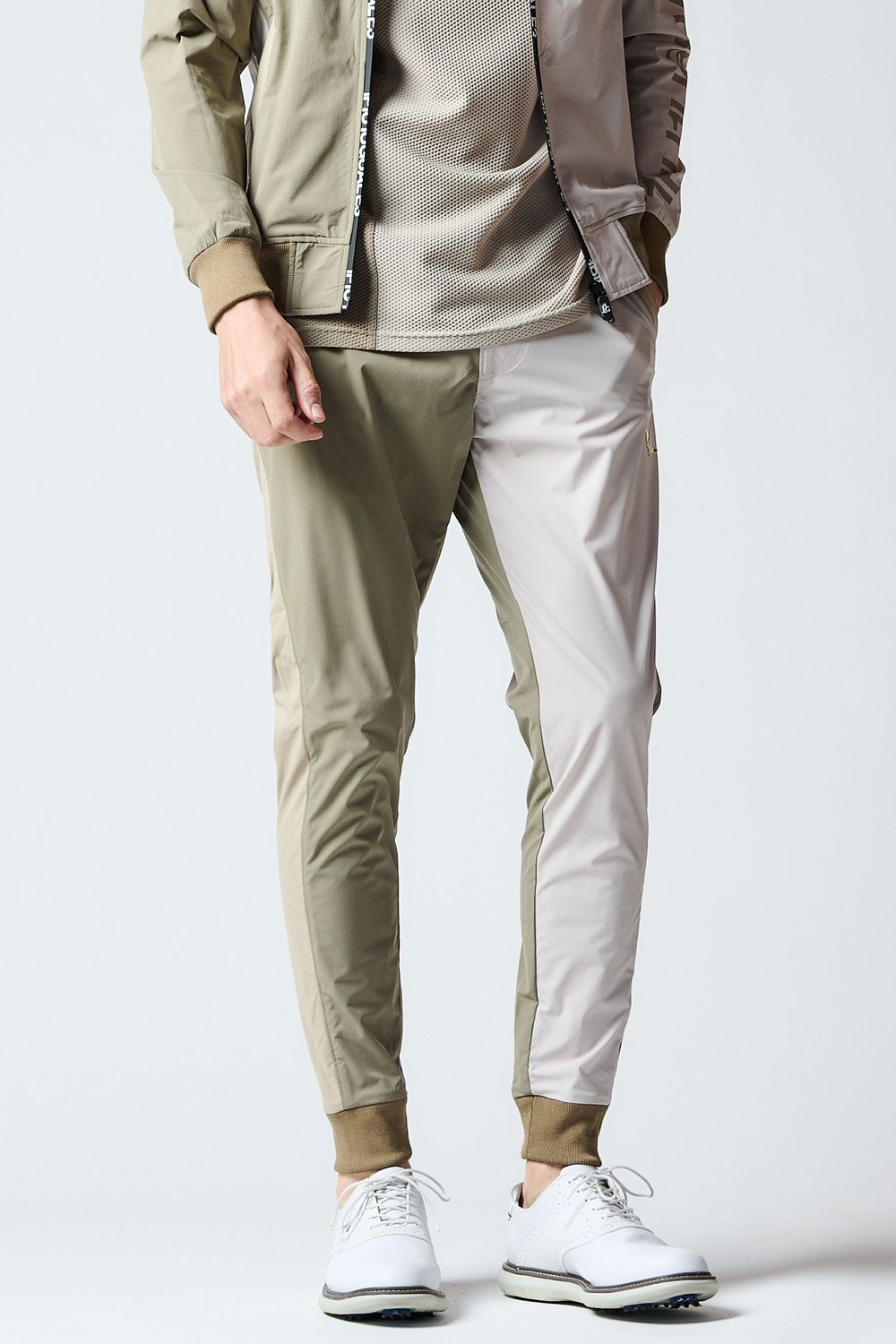 今日の超目玉】 ［BEIGE］ストレッチナイロン PANTS RIB ゴルフ GOLF ...