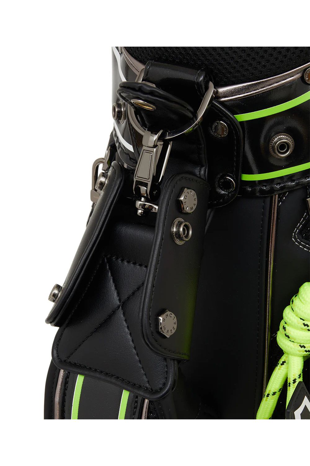 【26SS】【銀行振込・代金引換不可】【返品・交換不可】 NITRO CAMO PANELED CADDIE BAG / メッシュ生地 マルチカラー パッチワーク カートタイプ キャディバッグ (ブラック)