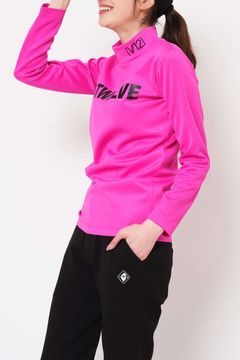 【レディース】 BOLD MOCK / ロングスリーブ モックネック （ピンク）