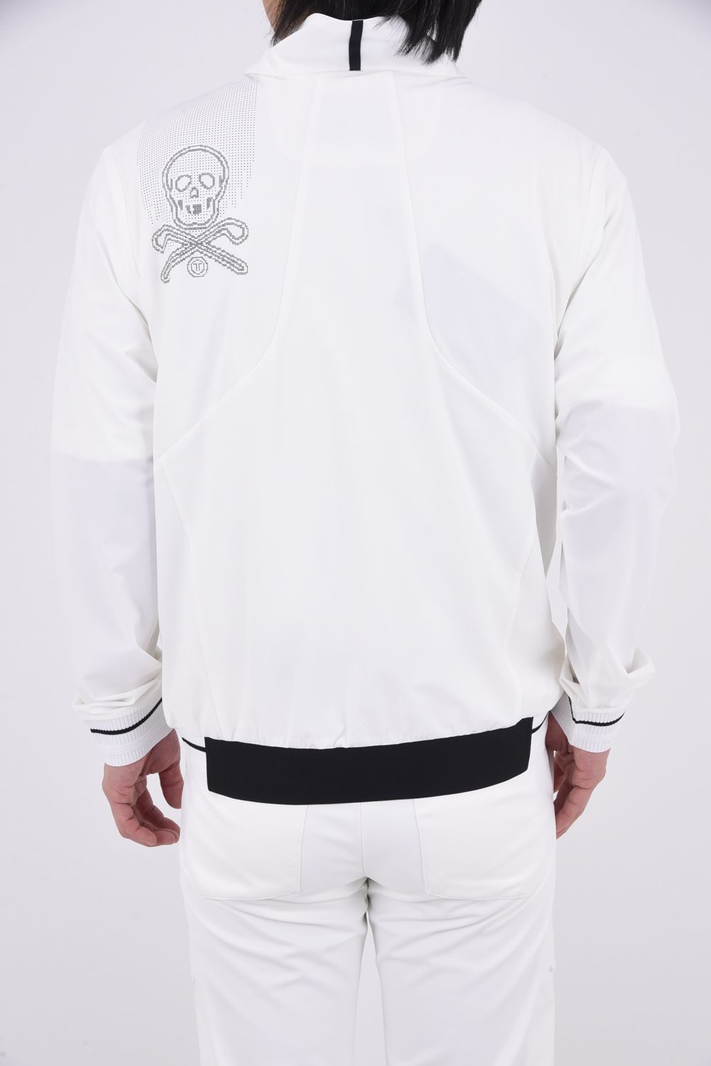 【26SS】【T-LINE】 GRADIENT PERFORMANCE JACKET / モノトーン ポリエステルトリコット ハイストレッチジャケット (ホワイト)