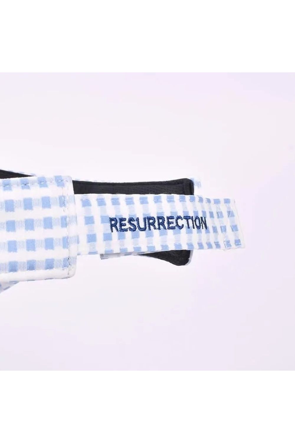 【26SS】【レディース】 WIDE BRIM SUN VISOR / ワイドブリム ギンガムチェック サンバイザー (シュシュ付き) (サックス)