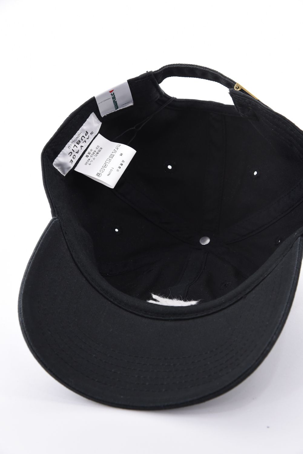 【26AW】 6 Panel Cap（SPK monogram） / 3Dロゴ刺繍 キャップ (ブラック)
