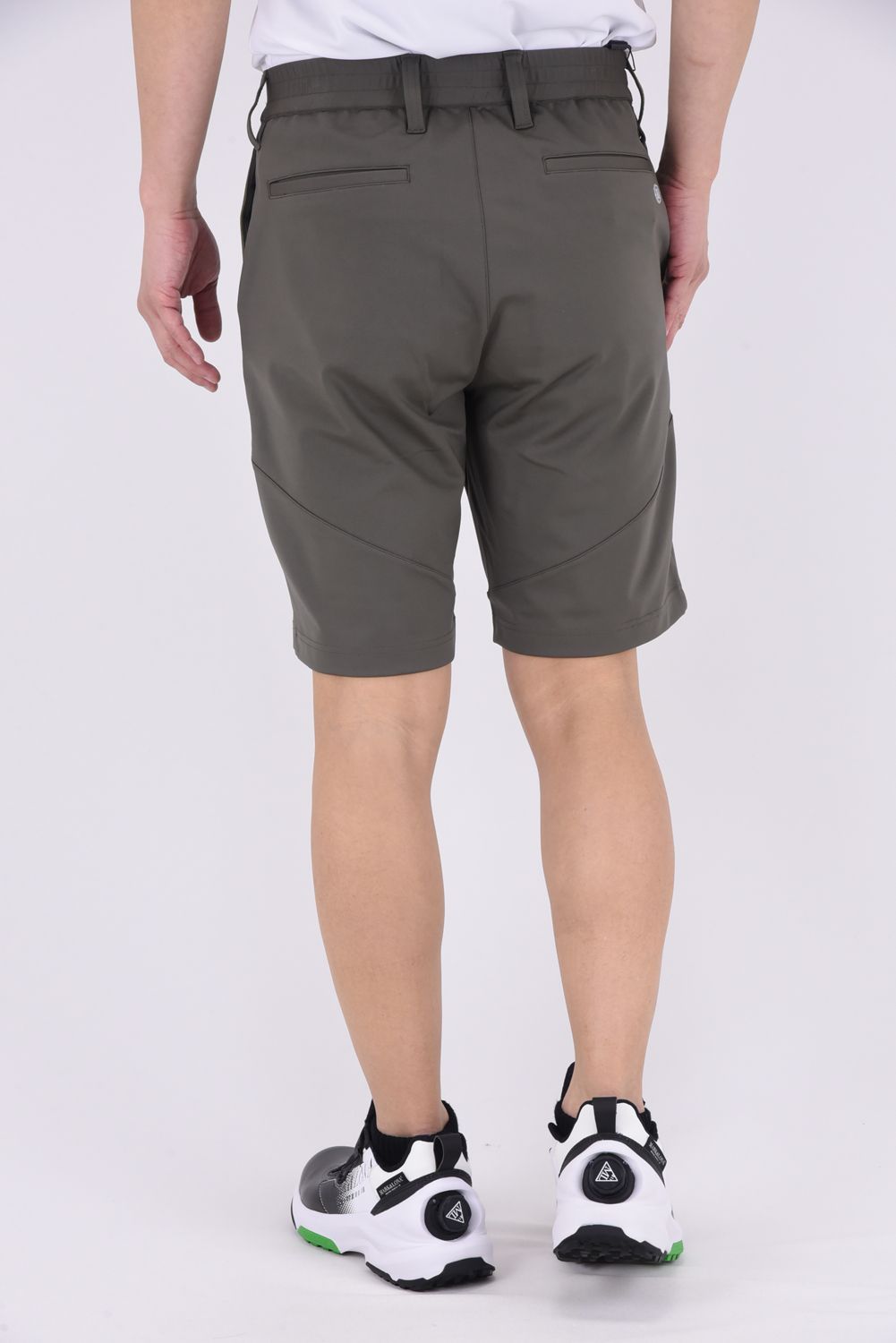 【25SS】 MENS LOGO LINE SHORT PANTS / ロゴラインテープ ショート パンツ (ダークオリーブ)