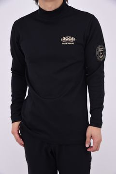 【26AW】 THERMOSOLAR MOCK NECK / ダンボールニット 発熱効果素材 長袖モックネックTシャツ (ブラック)