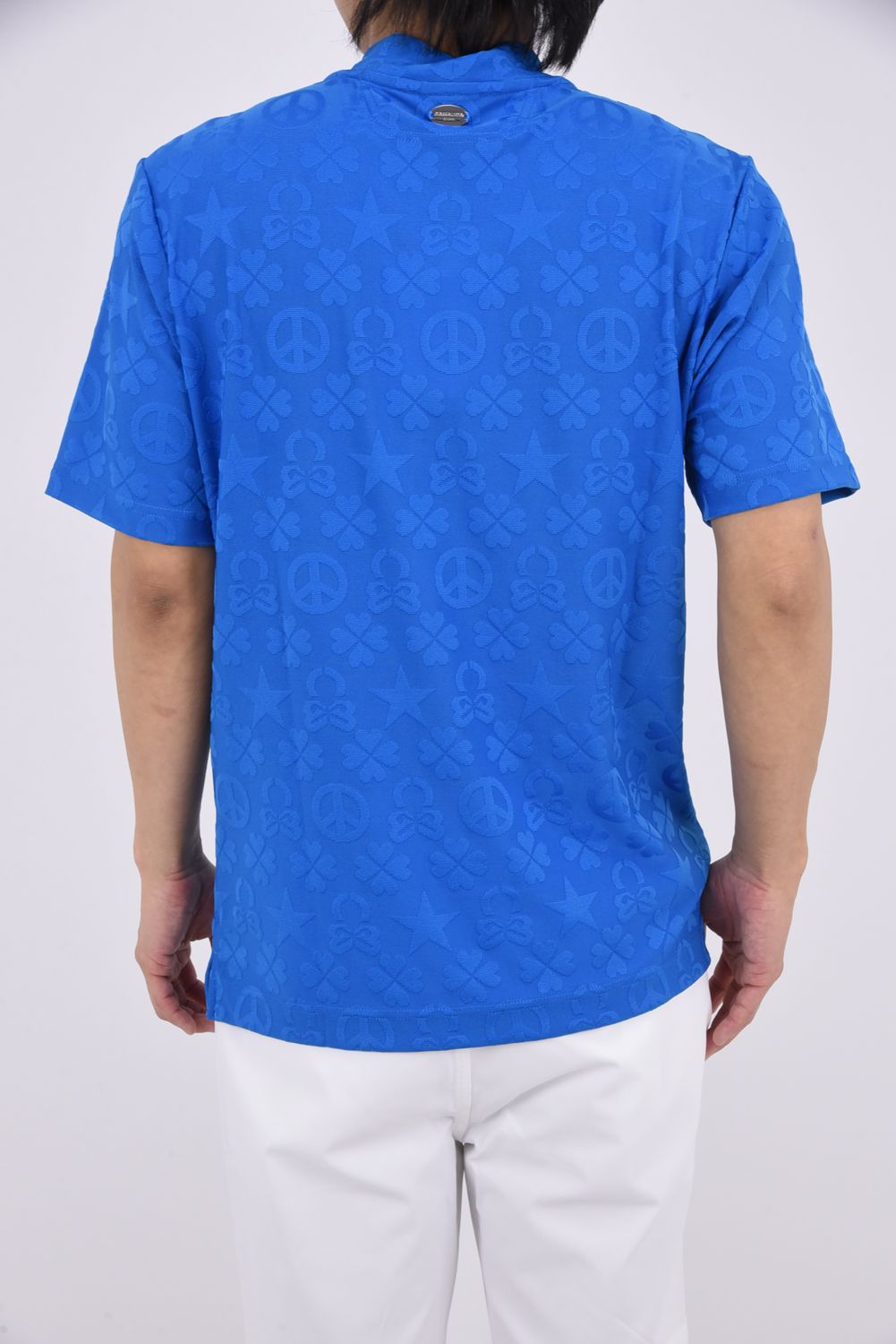 【26SS】 IMPERIAL JACQUARD MOCK TEE / モノグラムパターンジャカード パッチポケット モックネックTシャツ (ブルー)