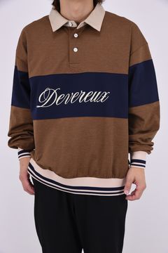 【26AW】 DVG L/S LINE POLO / ロングスリーブ ポロシャツ (ブラウン)