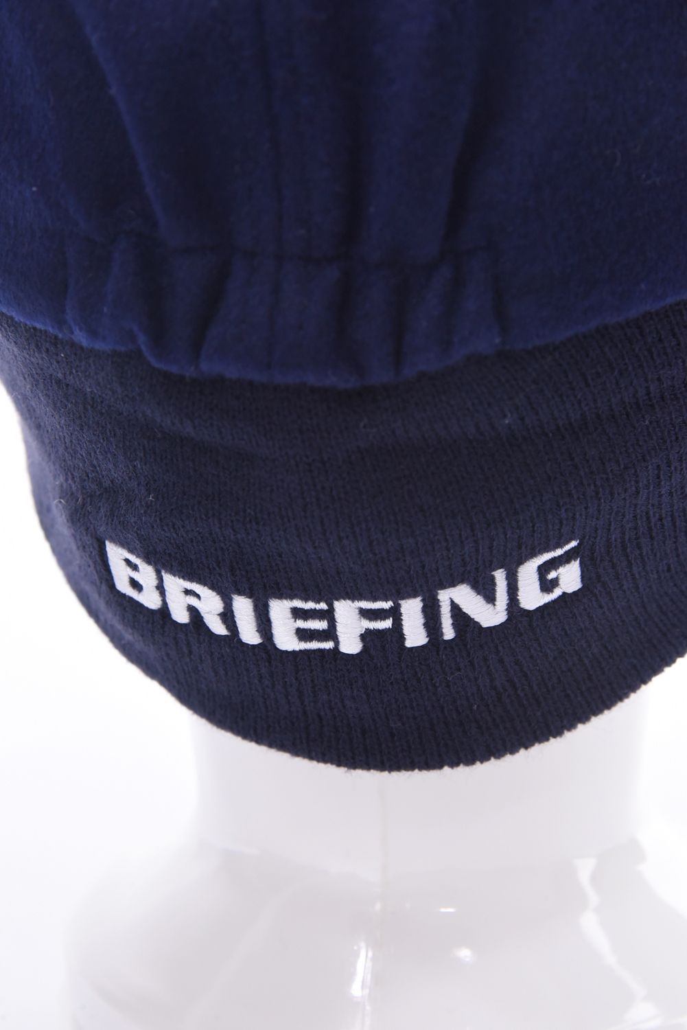 MEN'S WOOL WARM CAP / ウール混 ブランドロゴ ウォームキャップ (ネイビー)