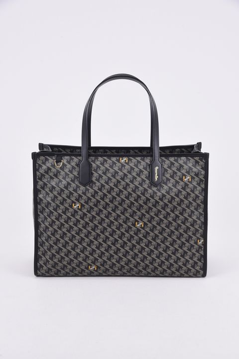 LANIUS SQUARE BIG (ラニウス スクエア ビッグ) / ブランドオリジナルテキスタイル ボストンバッグ （ダークブラック）*