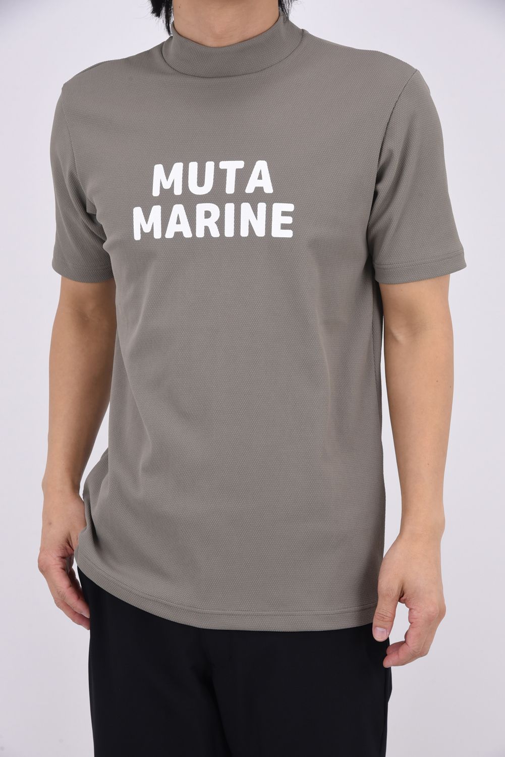 POPCORN KNIT MOCK SHIRTS / ポップコーンニット モックネックシャツ (カーキ)