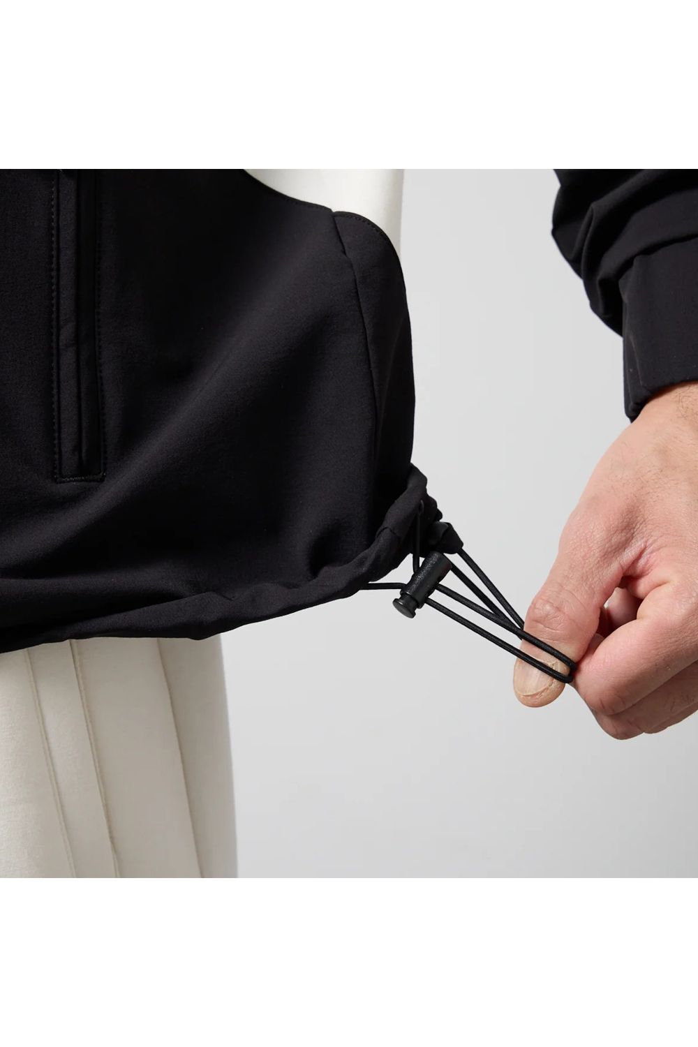 【26AW】 BONDING COMBINATION ZIP HOODIE / ボンディングコンビネーション ジップアップパーカー (ホワイト/ブラック)