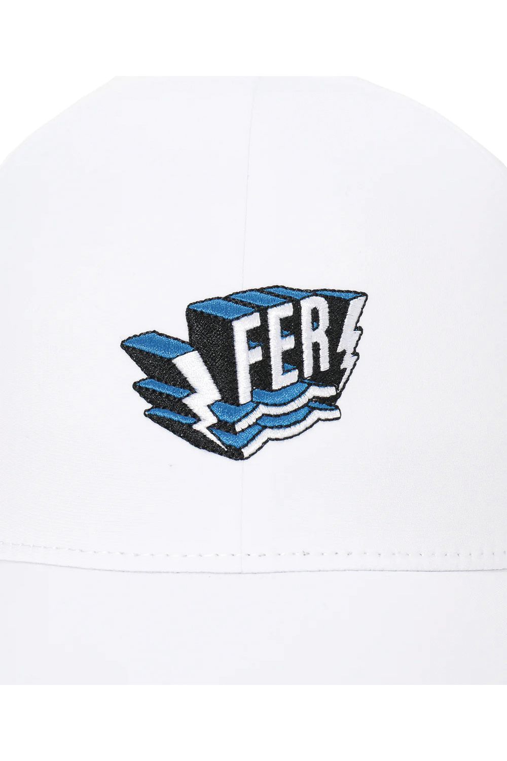 【26SS】【FER COLLECTION】 SWAG LOGO DRY TECH CAP / 3Dグラフィックロゴ刺繍 ベースボールキャップ (ホワイト)