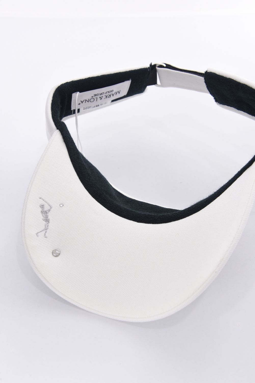 ML STONE CROWN SUN VISOR / ブランドロゴ刺繍 ストーン サンバイザー (ホワイト)