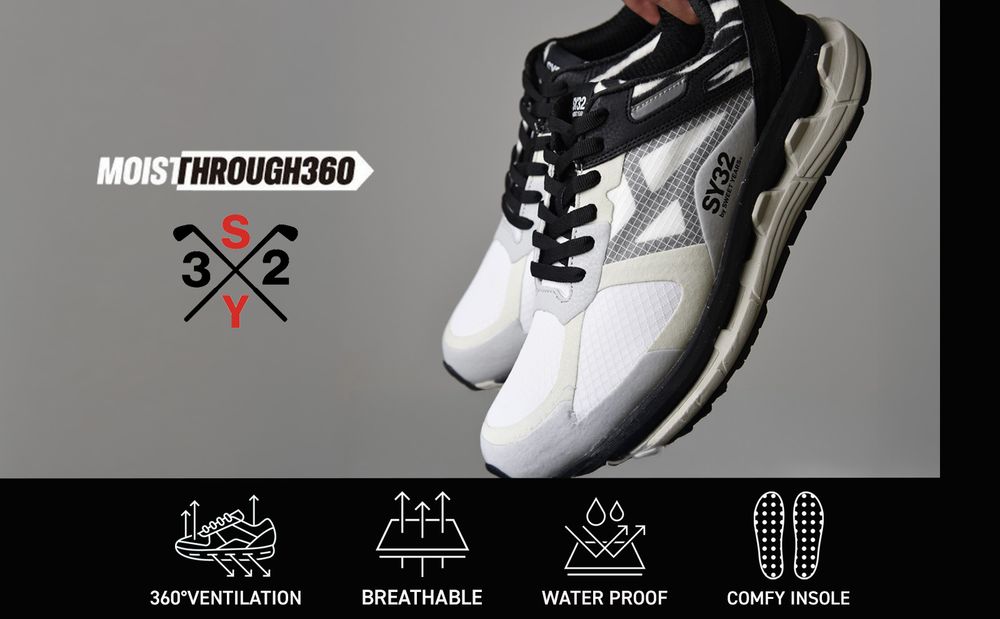 【MOISTHROUGH360×SY32】 足元からスタイルを格上げ！驚愕スペック搭載の次世代型ゴルフシューズ