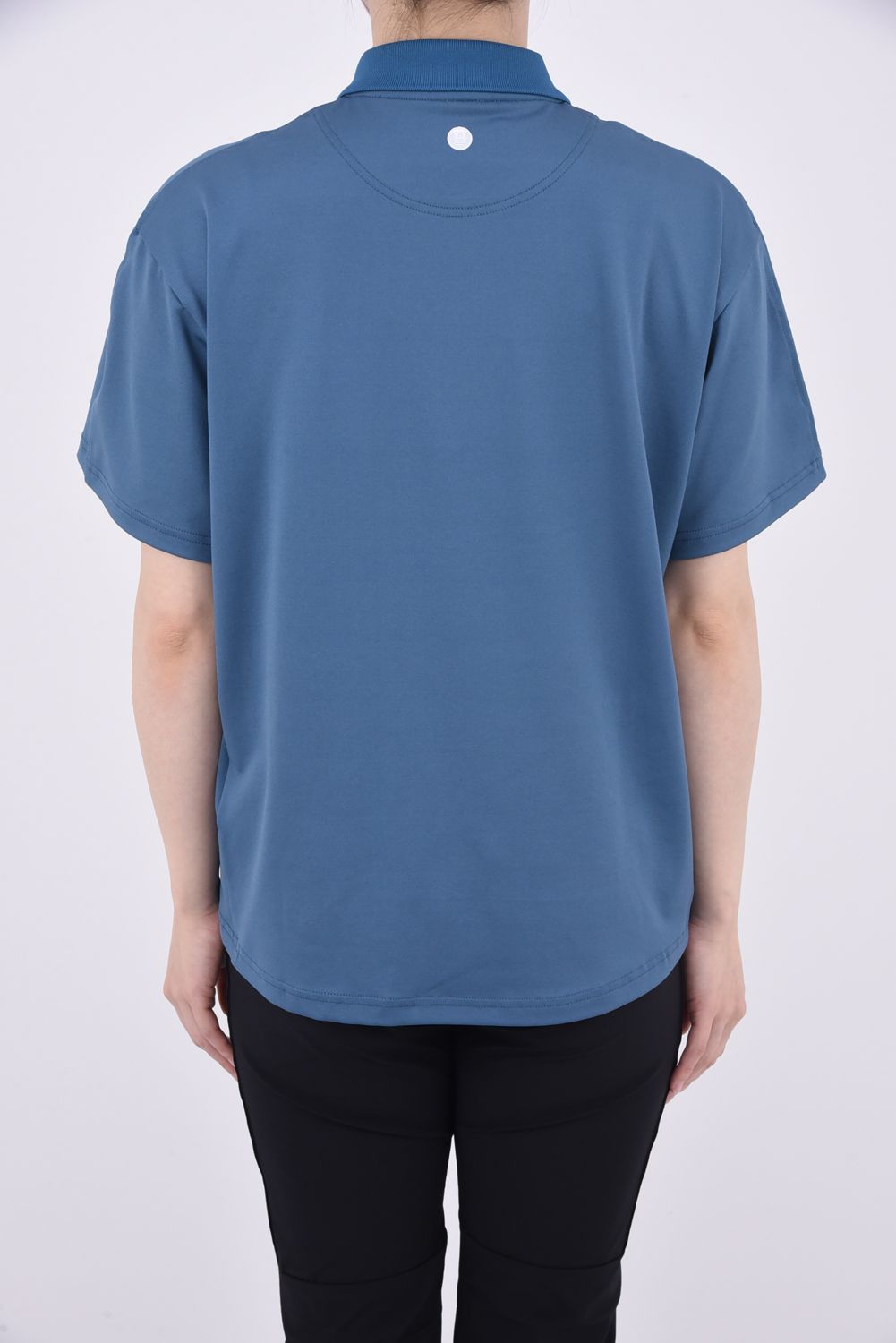【レディース】 WOMENS SLEEVE LOGO POLO RELAXED FIT / リラックスフィット スリーブブランドロゴ ポロシャツ (ブルー)