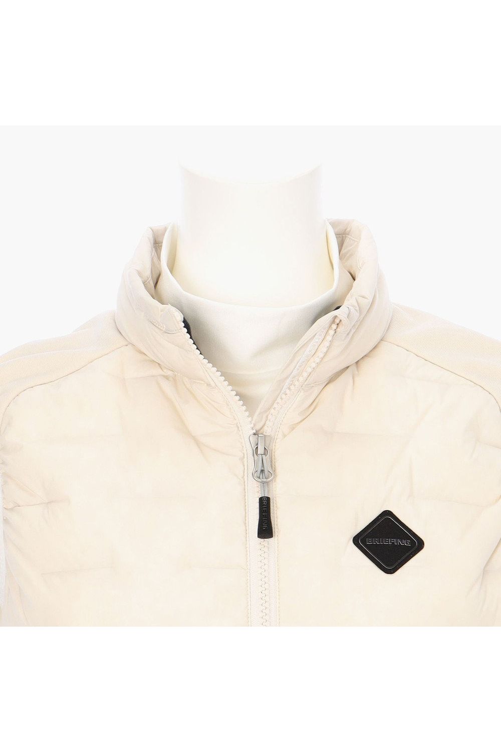 【25AW】【レディース】 WOMEN'S HYBRID DOWN VEST / ストレッチタフタ ダイヤモンドロゴ ハイブリッドダウンベスト (ベージュ)