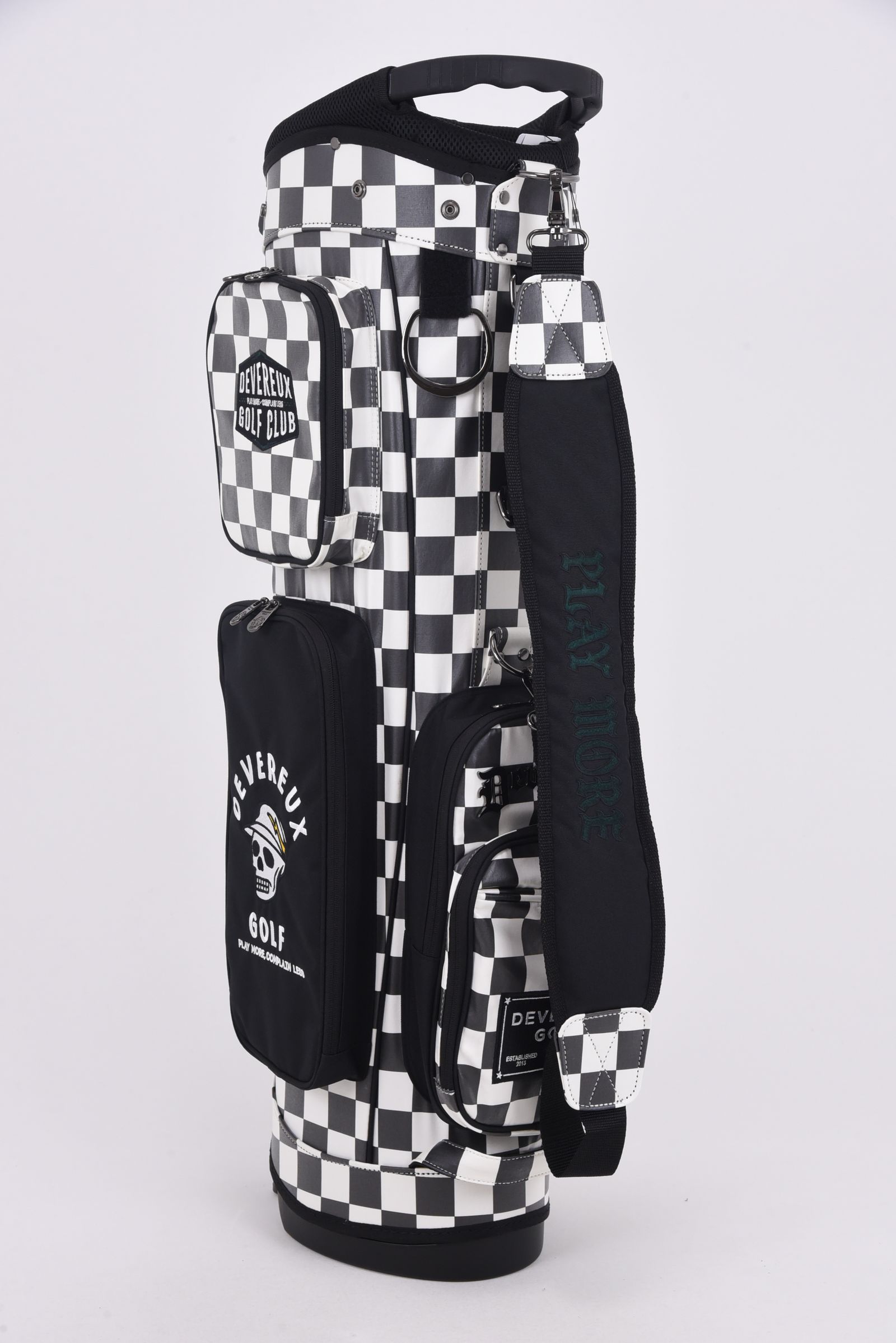 【銀行振込・代金引換不可】【返品・交換不可】 ALL CHECKER CADDIE BAG / 総チェック柄 スタンドタイプ キャディバッグ (ホワイト)