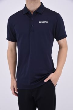 MENS TOUR POLO / 刺繍ブランドロゴ ベーシック ポロシャツ  (ネイビー)