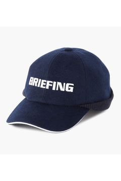MEN'S WOOL WARM CAP / ウール混 ブランドロゴ ウォームキャップ (ネイビー)