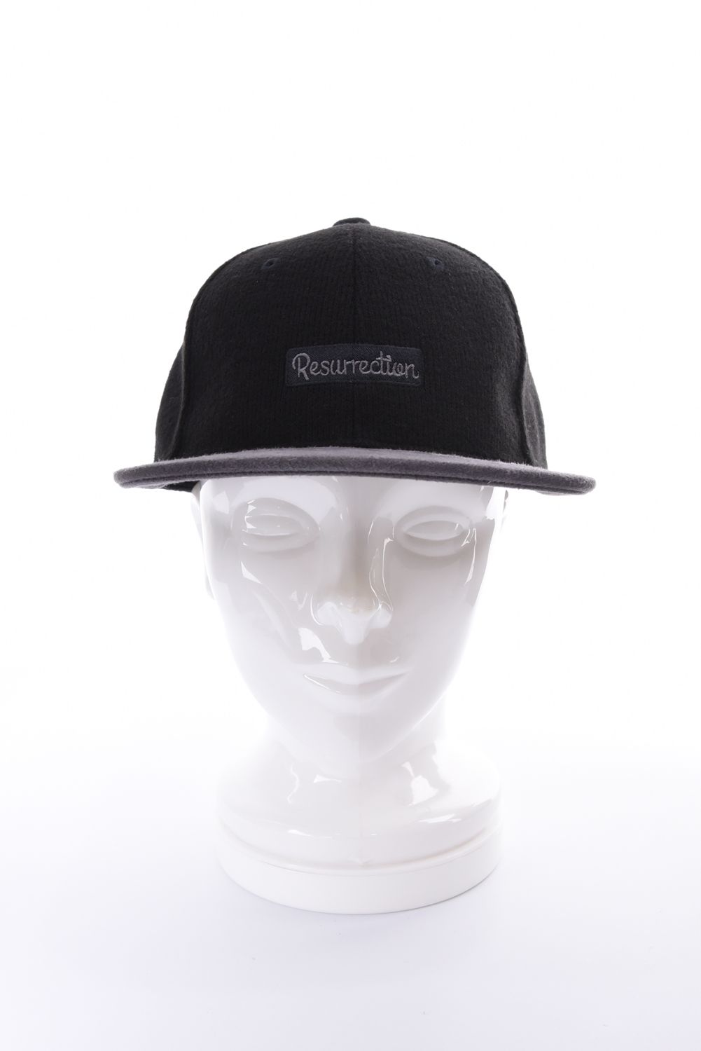 【26AW】 KNIT LIKE 2TONE CAP / ニットライク2トーンキャップ (フラット） (ブラック/グレー)