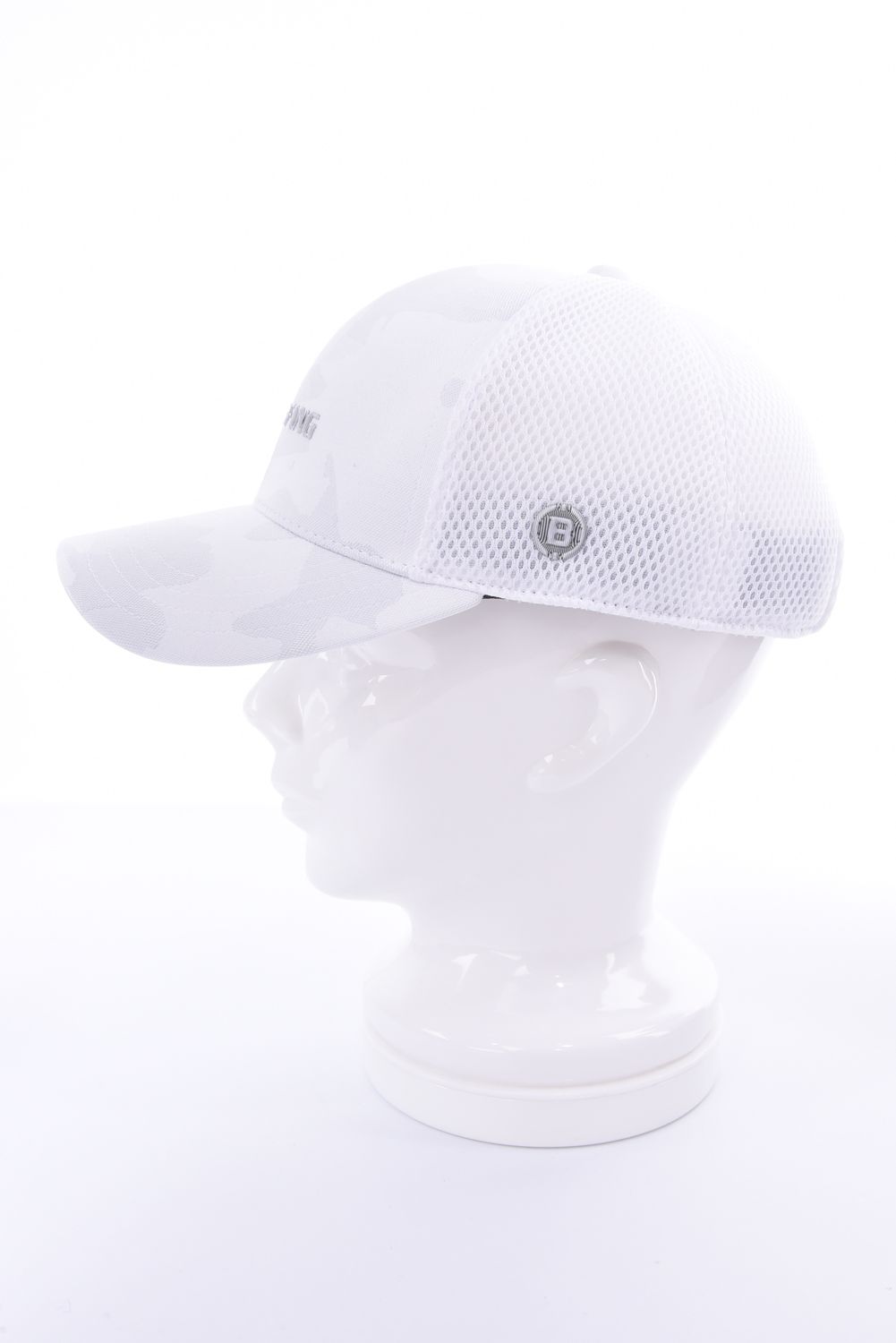MEN’S CAMO JQ MESH CAP / カモフラ柄 ジャガード キャップ (ホワイト)