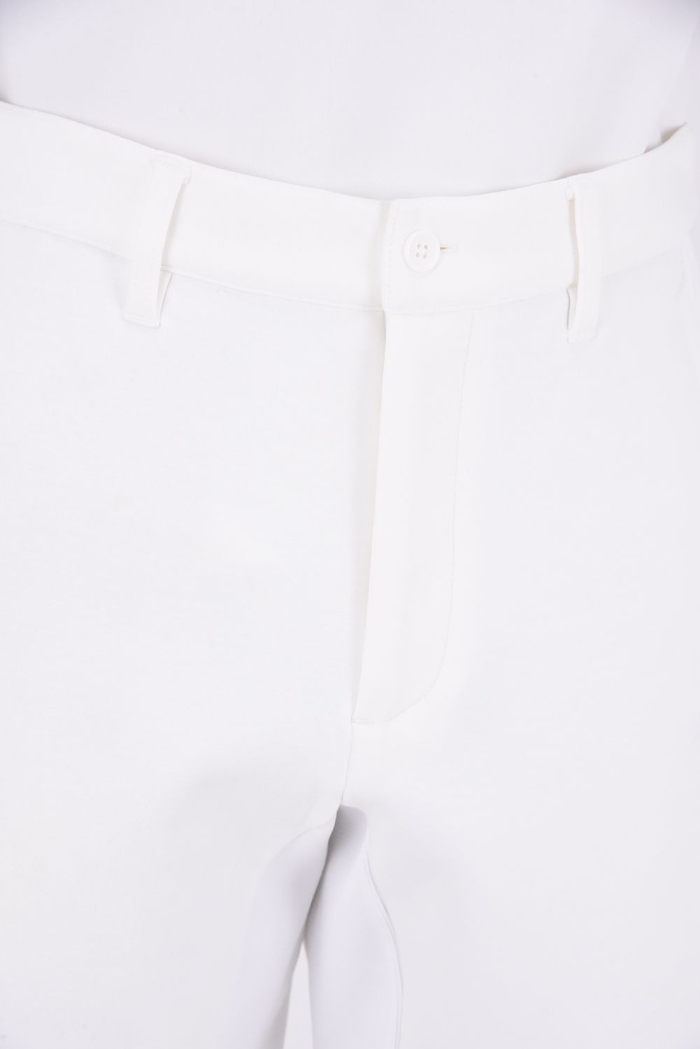 SHOT PANTS / ダンボールニット ストレッチ ロングパンツ (ホワイト)