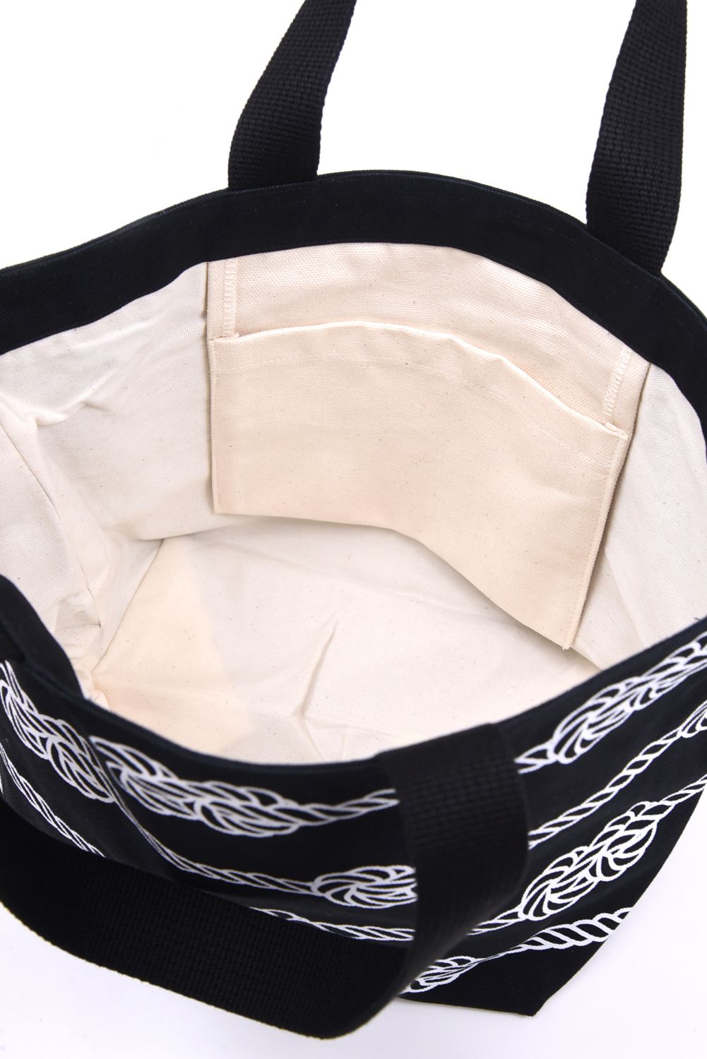 【26SS】 ROPE柄 ECO BAG / ロープ エコバック (ブラック)