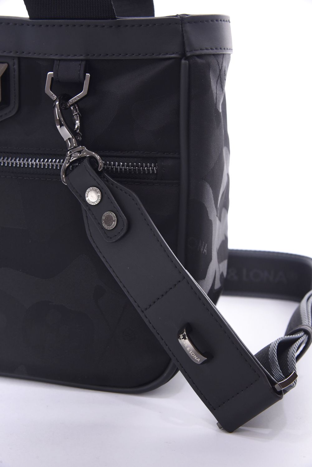 PREMIUM GAUGE CART BAG / コーデュラナイロン レザーパイピング オリジナルカモジャカード カートバッグ (ブラック)