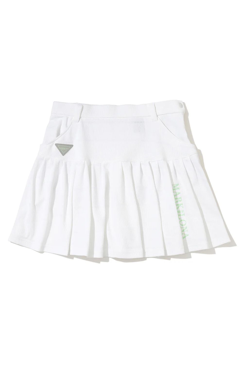 【26SS】【CODE COLLECTION】【レディース】 JFSK / リブボーダー ギャザーフレアスカート (ホワイト)